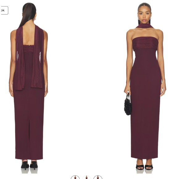 superdown Dresses & Skirts - NEW Superdown Tierra Plum Strapless Maxi Dress Small